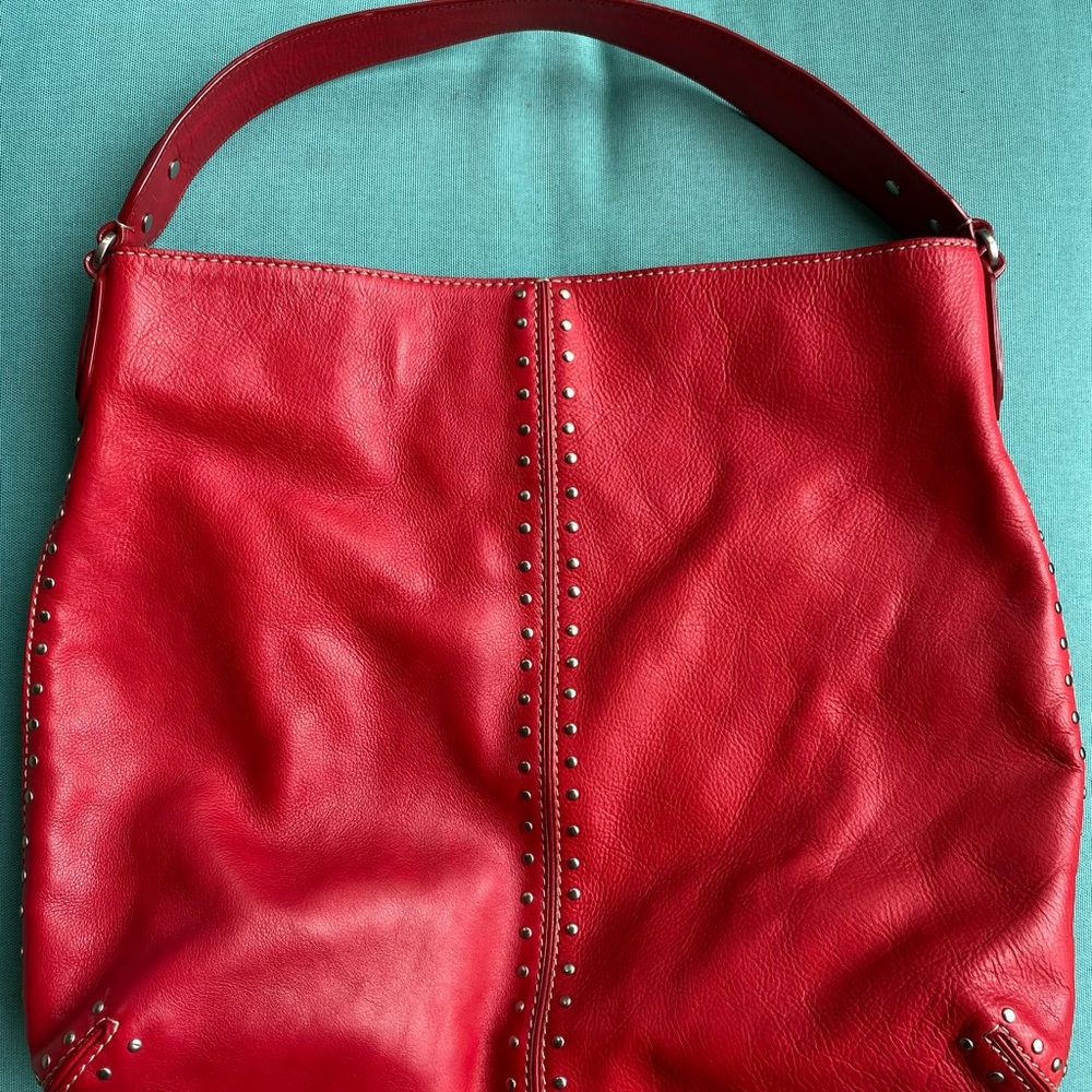 Michael Kors Large Red Leather Tote